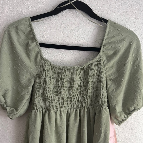 Elegant Olive Kids Dress - Picture 2 of 4